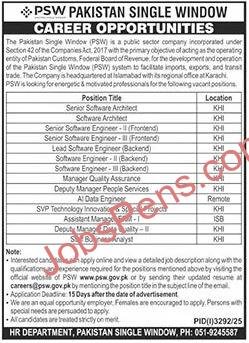  PSW Jobs 2025